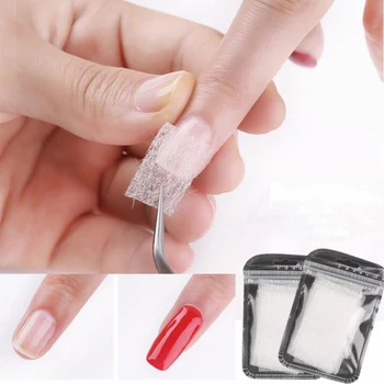 Nail Art фибростъкло за UV гел DIY нокти бели акрилни нокти разширение съвети със скрепер DIY нокти спа инструменти високо качество