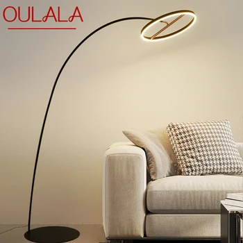 OULALA Nordic Риболовна подова лампа МодернаФамилна всекидневна до дивана Creative LED минимализъм Постоянна светлина
