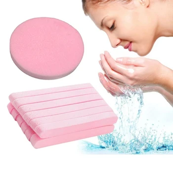 12pcs/bag Face Clean Puff Facial Washing Compressed Sponge Makeup Remove Pad Skin Cleansing Exfoliating Skin Care Tool