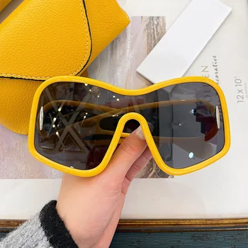 Уникален дизайн очила стил слънчеви очила за мъже и жени голям многоцветен ацетат рамка цвят покритие лещи