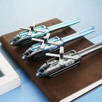 1Pcs творчески хеликоптер метален гел писалка 0.5mm писане новост детски играчки подаръци писалка училище офис канцеларски материали