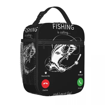 Риболовът се обажда Топлоизолирана чанта за обяд Работна преносима чанта за обяд Охладител Термична кутия за обяд