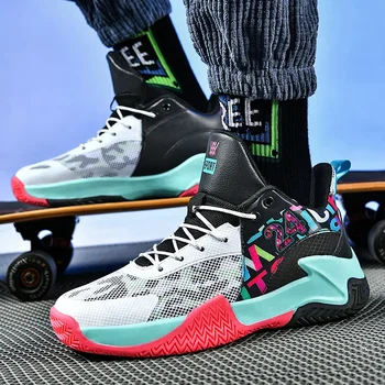 Нова готина персонализирани нехлъзгащи баскетболни обувки Тенис Masculino случайни мъжки маратонки обувки за мъже бягане обувки безплатна доставка