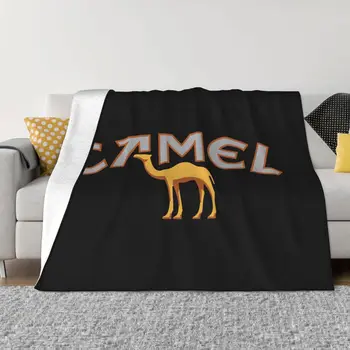Camel одеяло руно печат цигари дишаща лека тънък хвърлят одеяло за легло спалня покривки