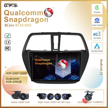 Qualcomm Android13 За Suzuki SX4 2 S-Cross 2012 - 2016 Автомобил DVD GPS навигация Мултимедиен плейър 5G wifi BT No 2din QLED екран