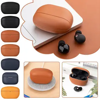 Earphone кожа за Wf-1000xm5 безжични пъпки кожа Bluetooths слушалки кожен капак C3v4