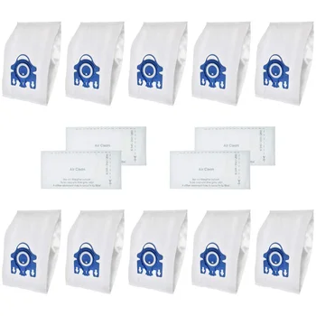 10Pcs Резервни торби за прах за Miele тип GN Вакуум & 4 пакетни филтри S2 S5 S8 C1 C3 Аксесоари за прахосмукачки