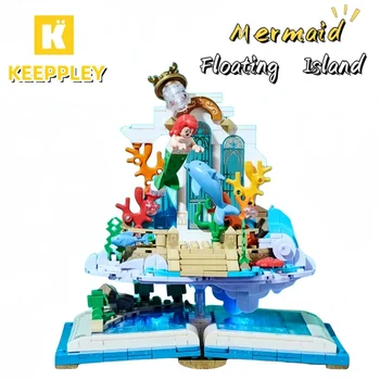 русалка окачени остров строителни блокове Kawaii карикатура сцена събрание модел орнамент образователна играчка рожден ден подарък