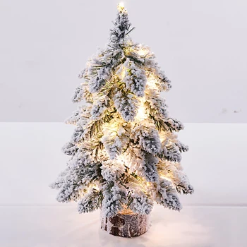 45cm DIY коледно дърво със светлина, удебеляване Desktop коледно дърво орнаменти Весела Коледа подарък Коледна украса