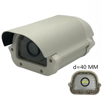 6inch алуминиево наблюдение сигурност CCTV камера жилища капак случай открит водоустойчив корпус с 40 мм стъкло обектив пръстен