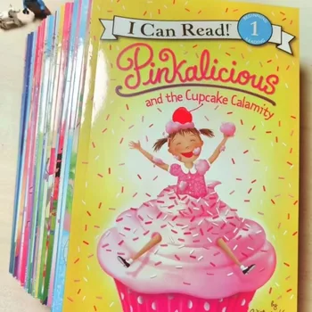 27PCS/Set Мога да чета Pinkalicious Phonics Моята първа картинна книга Английска история Деца Деца Момичета Подарък Мечтателен Красавици