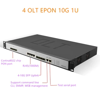 EPON OLT 4port E04 1U EPON OLT 1.25G uplink 10G 4 порт за тройна игра olt epon 4 pon 1.25G SFP порт PX20+ PX20++ PX20+++