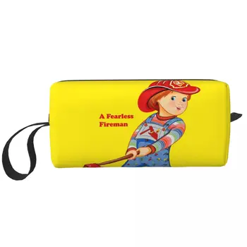 Добри момчета пожарникар детска игра козметична чанта за жени грим чанти карикатура Чъки ретро филми пътуване водоустойчива тоалетна чанта