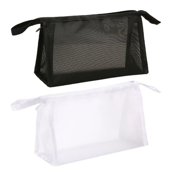 Прозрачна мрежеста чанта за молив Преносима чанта за молив за студентско училище