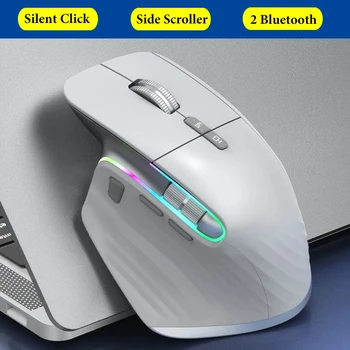 Безжична мишка Bluetooth+2.4G Tri-mode мишка Mute мишки Ергономична геймърска мишка USB-C акумулаторна 5 DPI за лаптоп PC Notebook