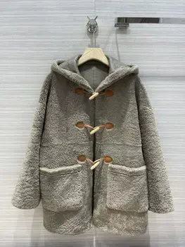 Fur One Hooded Coat Loose Fit Casual Hundred Fashion 2024 Fall New 1124