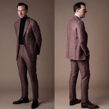 Нов мъжки костюм 3 парчета нетактичност жилетка панталони връх ревера еднореден официална работа износване бельо съобразени плюс размер костюм Homme