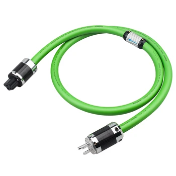 Audiophile7N OCC Сребърен аудио захранващ кабел C19 Родиево покритие IEC конектор HiFi високоговорител EU / AU / US щепсел кабел