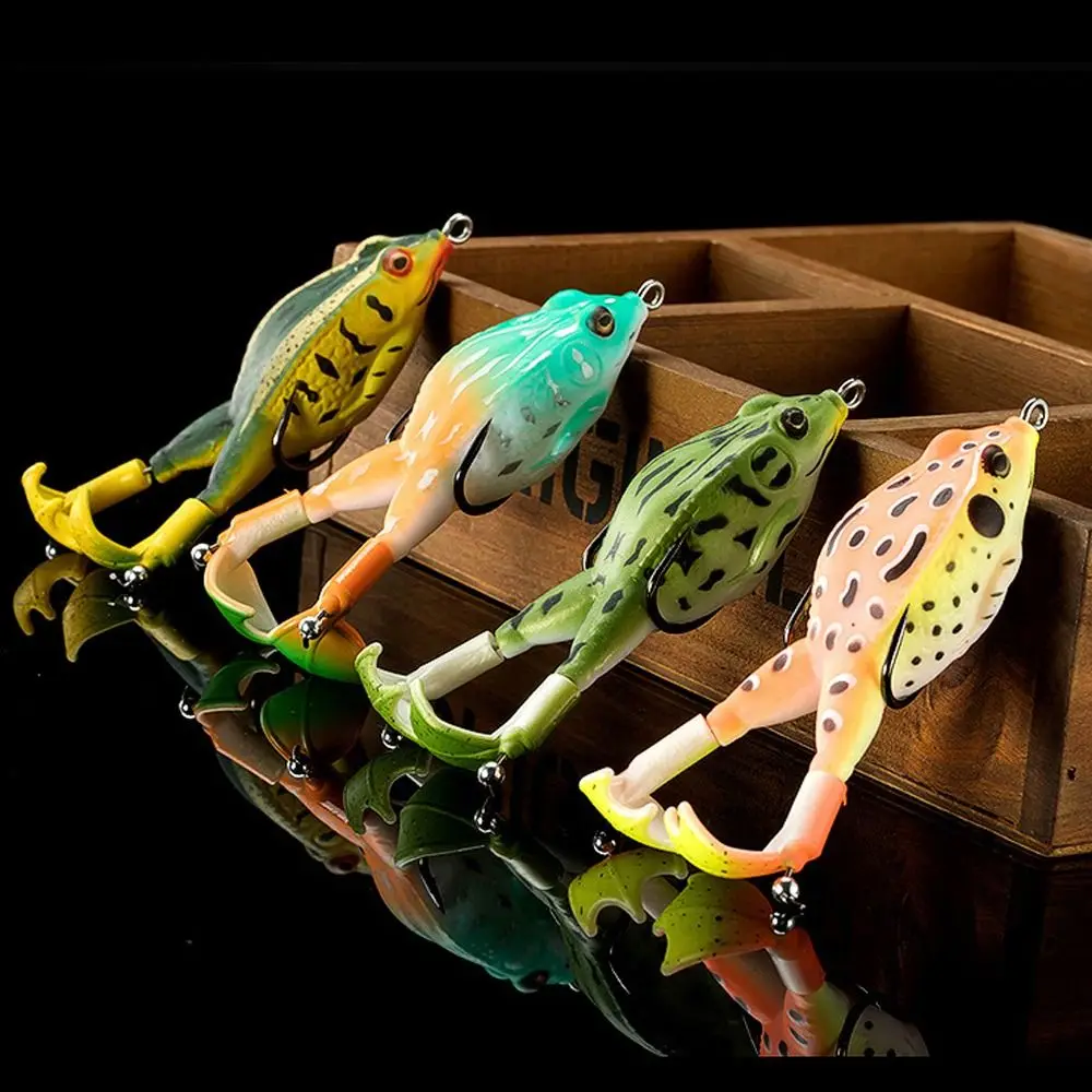 1 PC жаба тип топводна примамка изкуствени силиконови двойни витла мека стръв риболовни инструменти