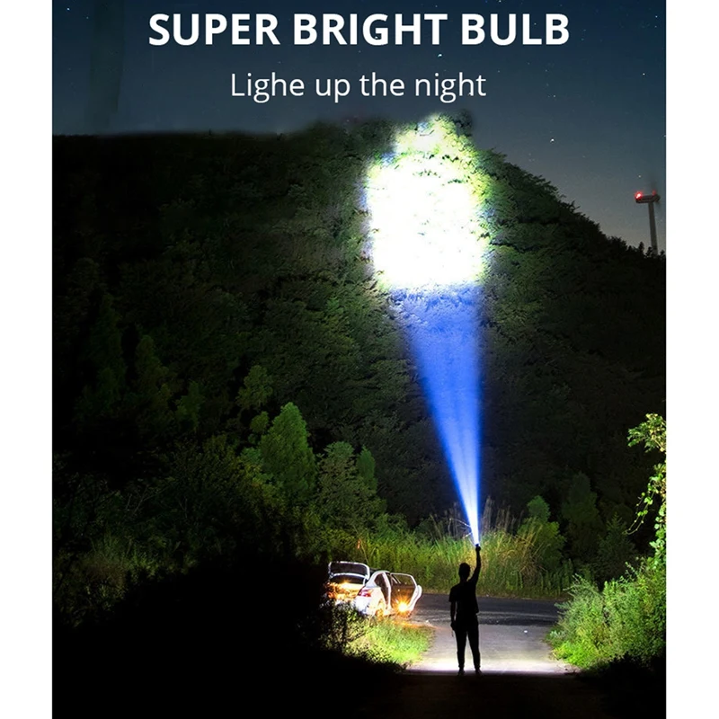 1 комплект къмпинг фенерче ултра мощен LED факел светлина акумулаторна странична светлина 5LED външно фенерче за къмпинг