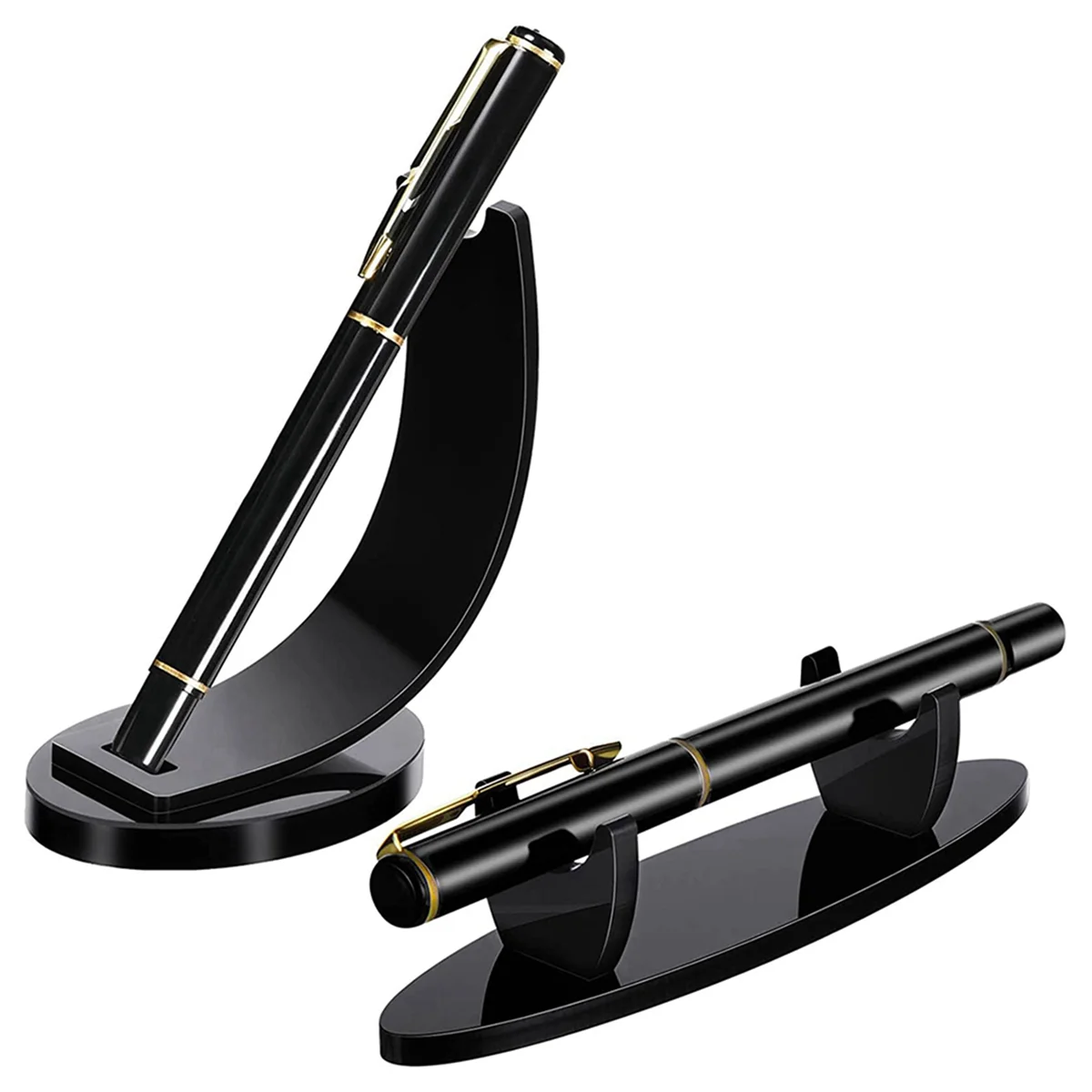 10 броя акрилни писалка притежателя дисплей стойка молив дисплей притежателя фонтан писалка химикалка дисплей багажник (черен)