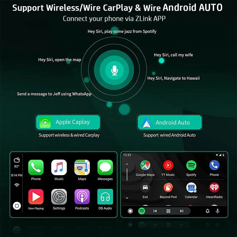 10 инчов мултимедиен плейър Bluetooth FM GPS 2 Din Android 13 стерео приемник Електрическо въртене сензорен екран кола радио 4G Carplay