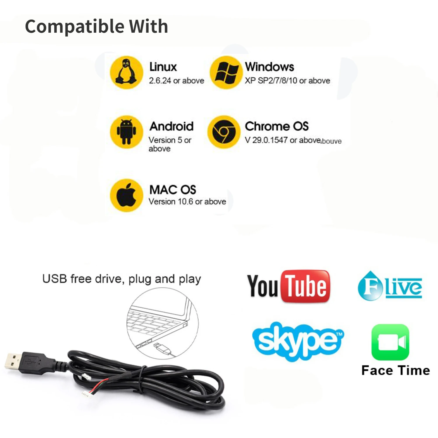  1080P USB камера 60fps с 5-50mm 2.8-12mm варифокален CS обектив, 1920x1080 HD уеб камера, SC200AI, UVC съвместим Plug And Play