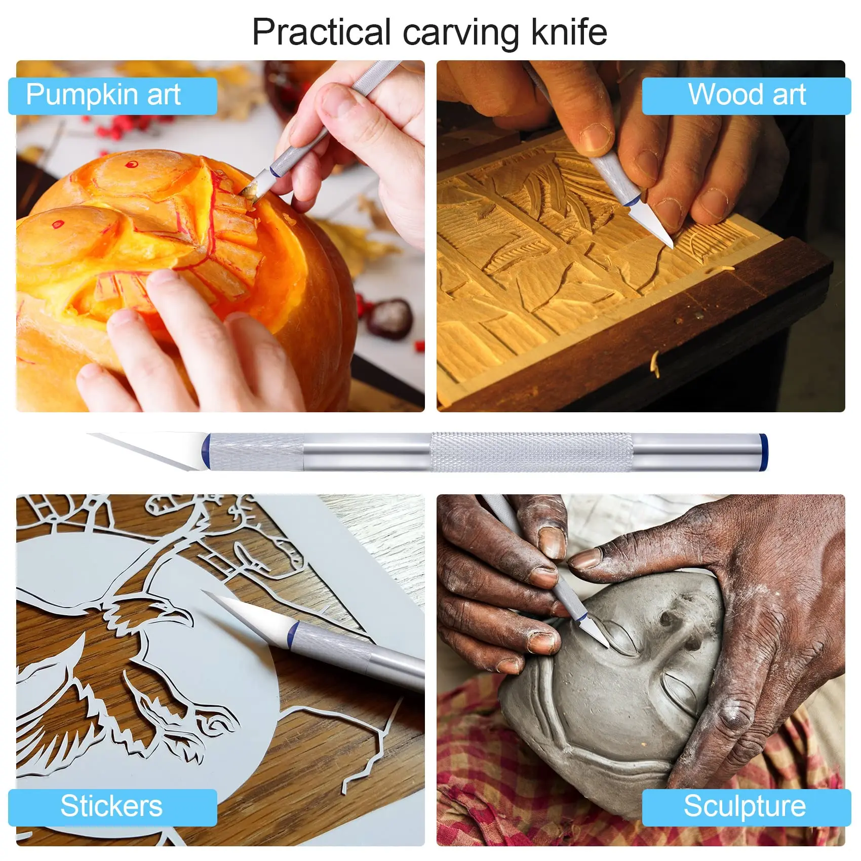 13Pcs Прецизен занаятчийски хоби нож комплект полезност изкуство Exacto Sharp DIY дърворезба инструмент комплект за скрапбукинг шаблон дървообработване рязане