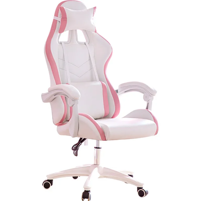 2023 Година AOLIVIYA Игрален стол Розови момичета Начало Накланящ се удобен офис почивка въртящ се стол котва игра на живо компютърен стол