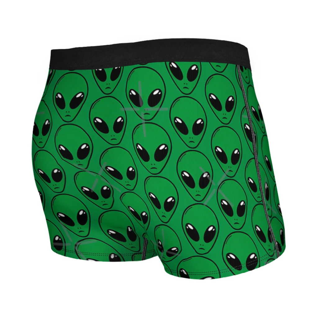 Alien Head Green Skin Underpants Homme Panties Male Underwear Sexy Shorts Boxer Briefs