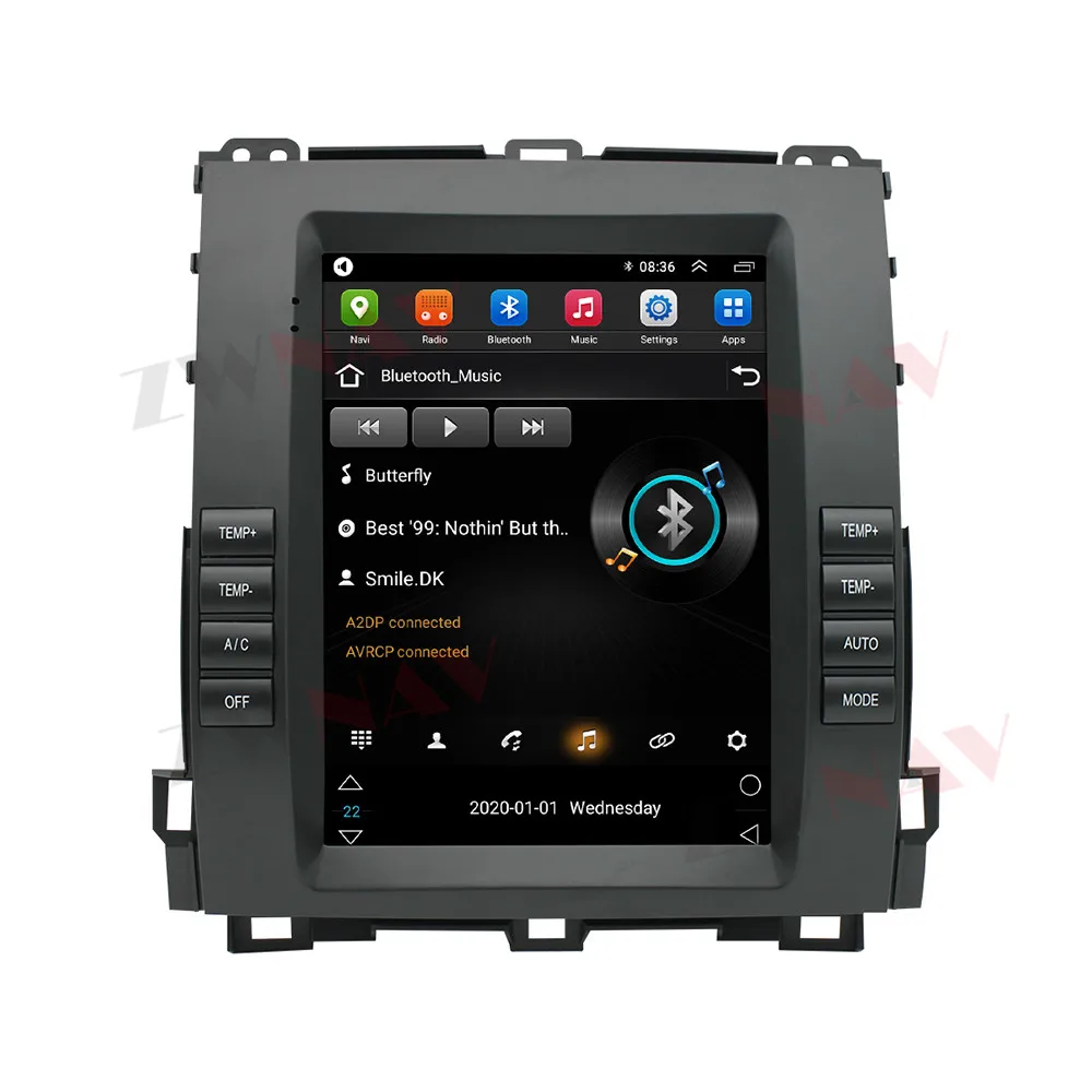 Android екран за Toyota Prado LC100 LC120 2002-2009 кола авто радио мултимедия стерео Carplay Bluetooth главата единица дисплей DSP