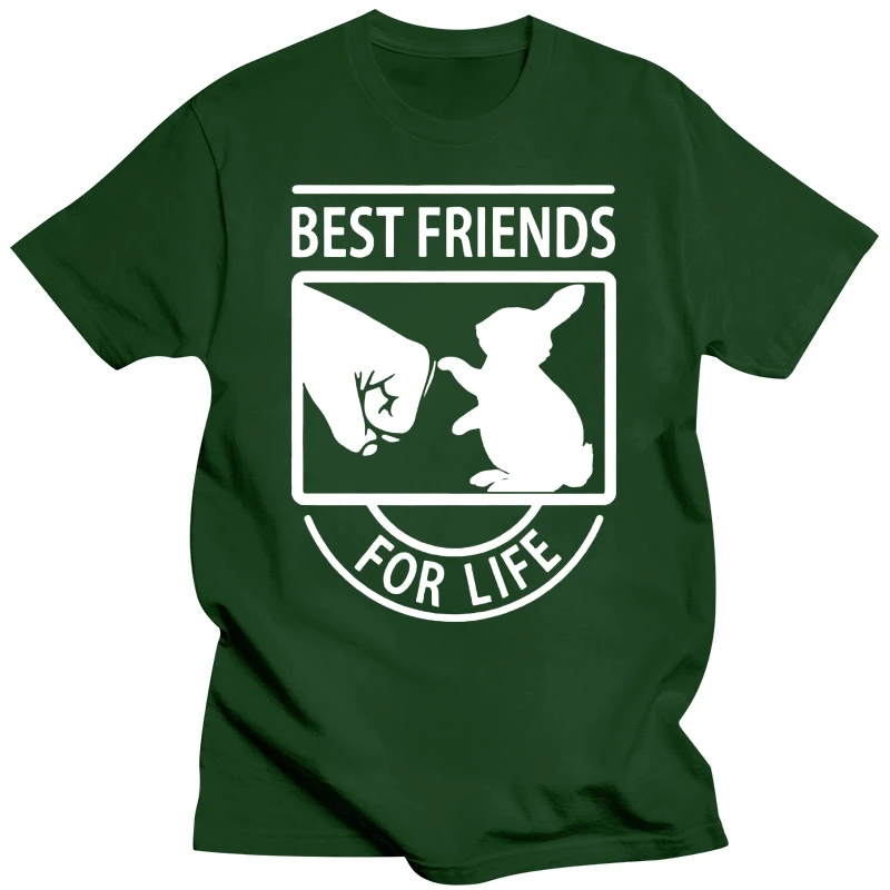 Kaus Pria Kekasih Kelinci Teman Terbaik untuk Kehidupan Kaus Katun S-3Xl Keren Baru