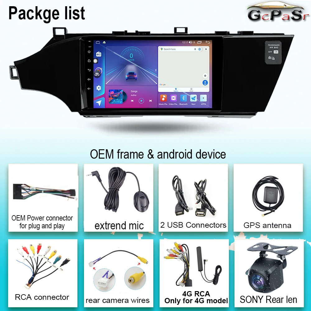 Автомобилно авто радио за Toyota Avalon 4 IV XX40 2012 - 2018 Android видео плейър GPS навигация Carplay Multimedia BT IPS No 2din DVD