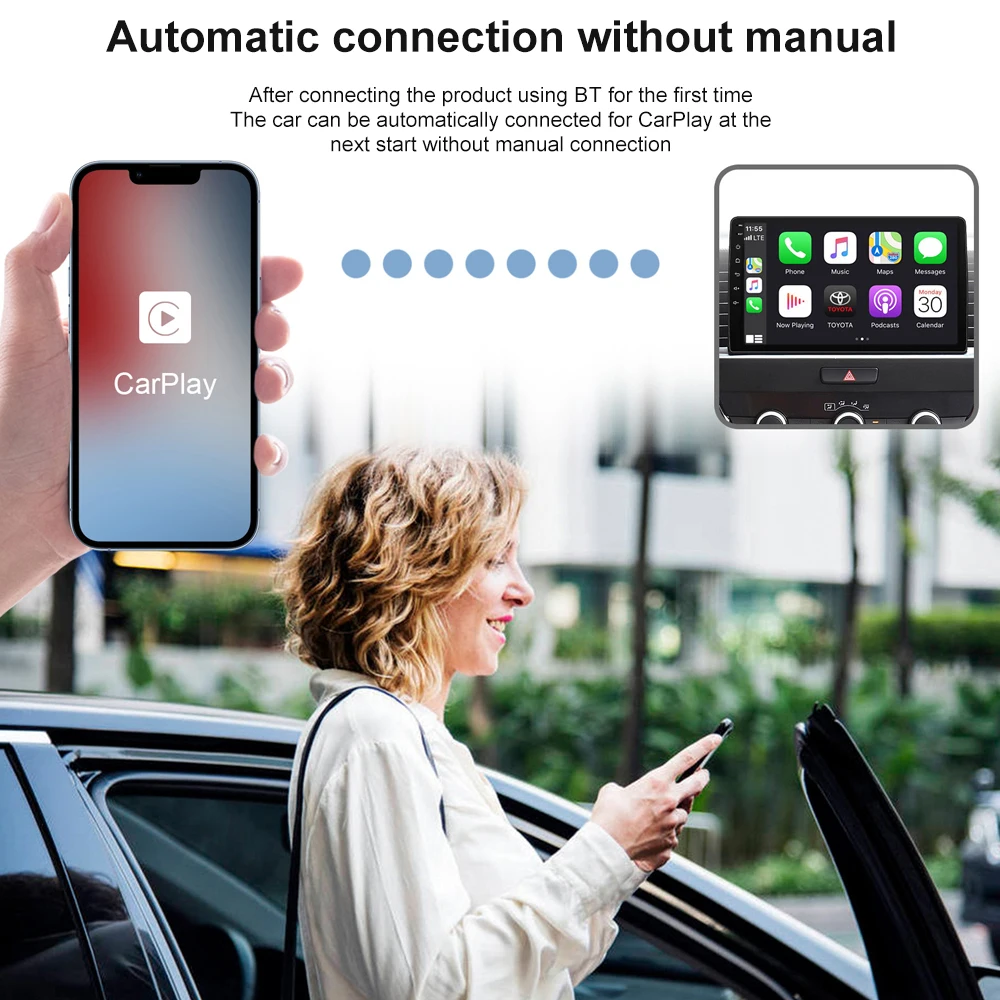 Безжичен адаптер за кола за Apple Wireless Carplay Dongle Plug Play WiFi онлайн актуализация безжичен адаптер за CarPlay за iPhone