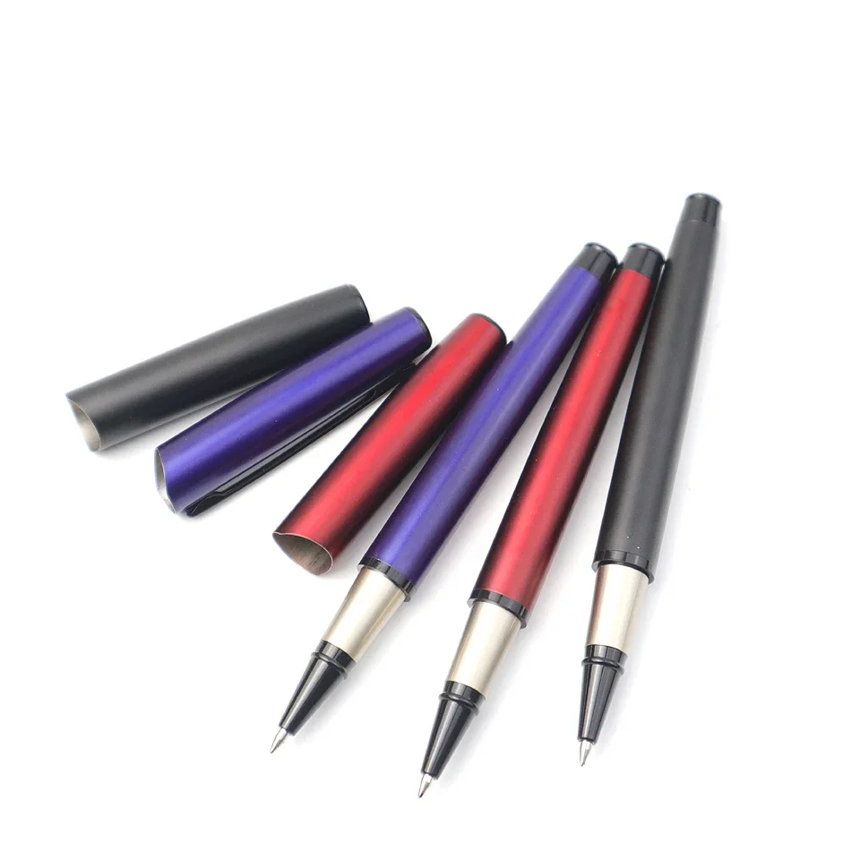 Висококачествена метална бизнес писалка 0,5 мм черно/синьо мастило дърво зърно химикалка за студентска писалка офис канцеларски материали