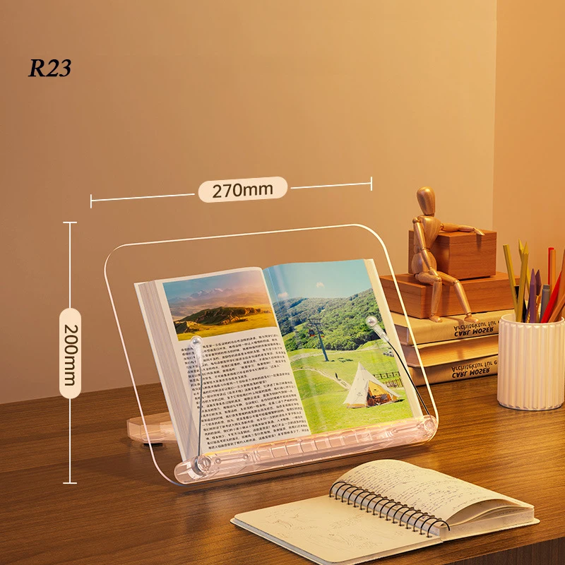 Прозрачна акрилна стойка за четене 13-степенна регулируема многофункционална електронна четец книга таблет и лаптоп подкрепа