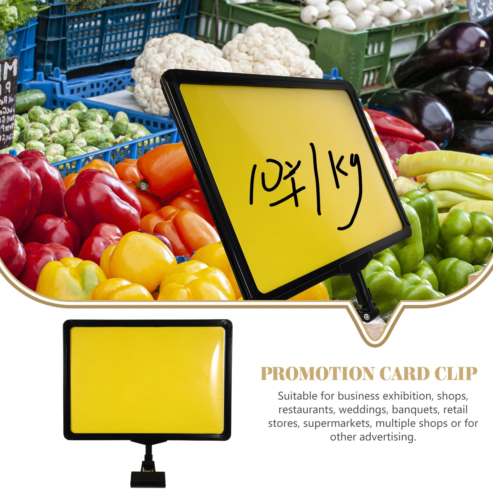 Храна знак Цена Хранителни знаци Реклама Етикет Rack Супермаркет Зеленчукови плодове Цена скоба изложбена стойка