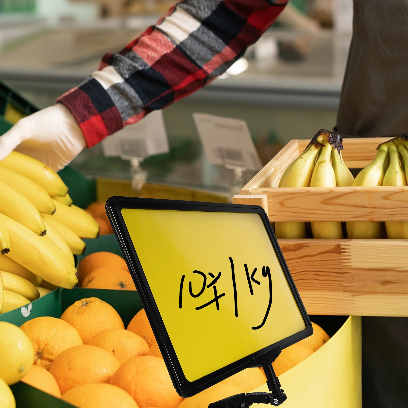 Храна знак Цена Хранителни знаци Реклама Етикет Rack Супермаркет Зеленчукови плодове Цена скоба изложбена стойка